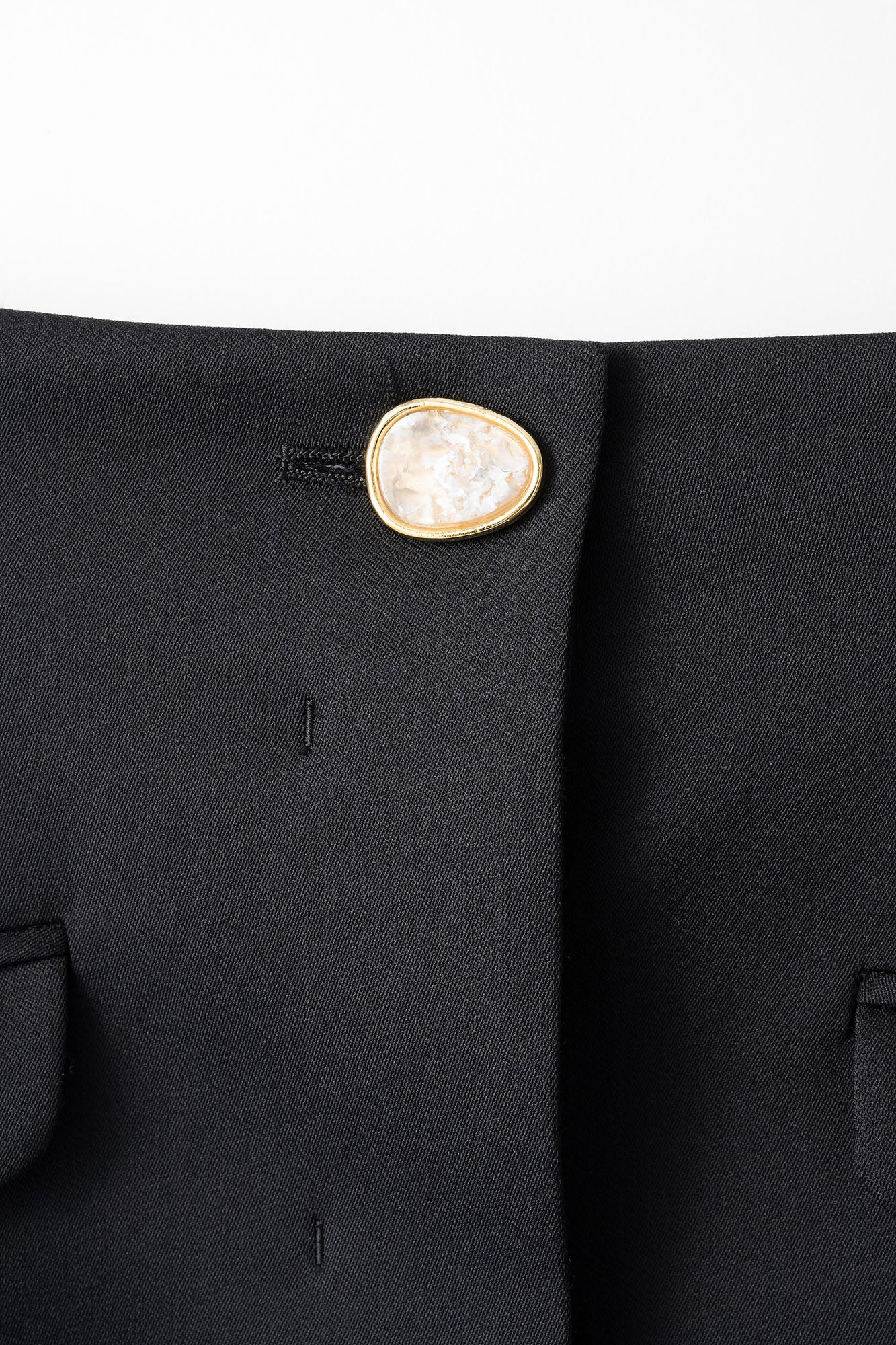 Monochrome wrapped skirt (Black)