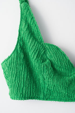 Unevenness bra top (Green)