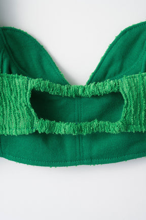 Unevenness bra top (Green)