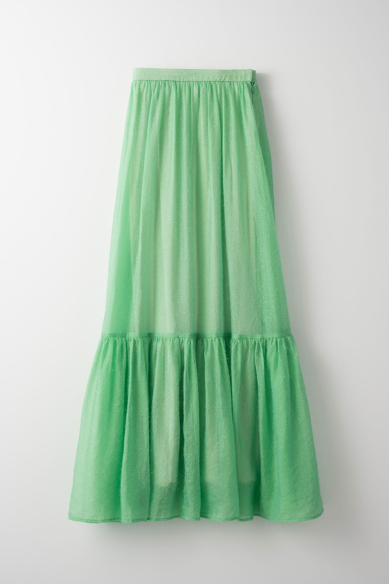 Fluffy jacquard skirt (Light green)