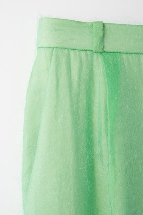 Fluffy jacquard trousers (Light green)