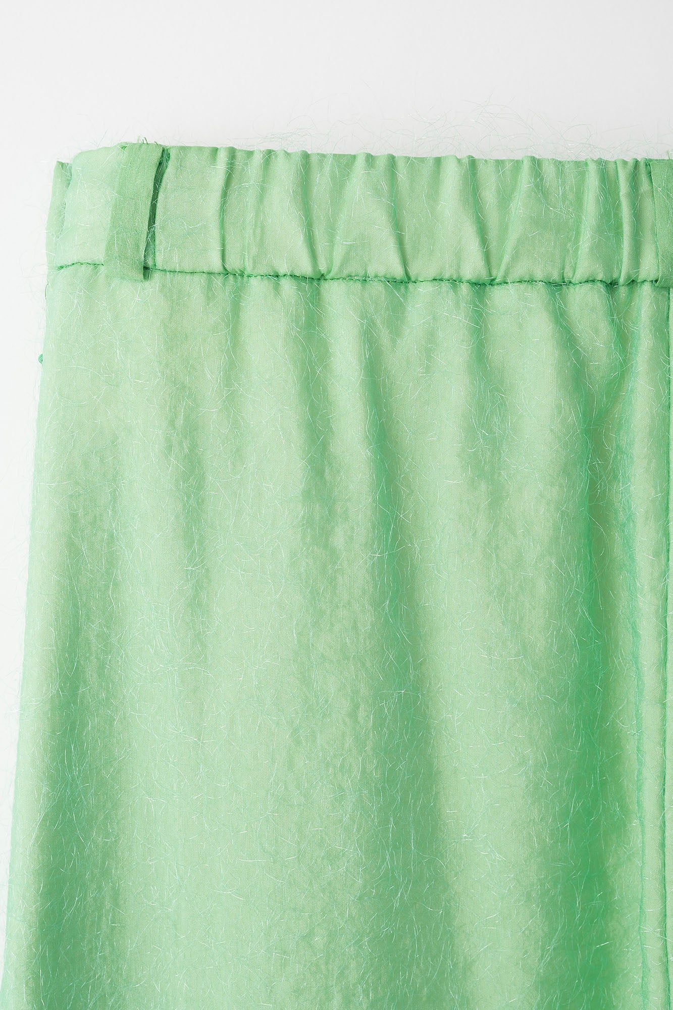 Fluffy jacquard trousers (Light green)