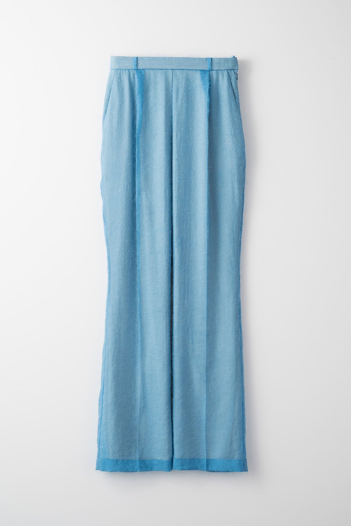 Fluffy jacquard trousers (Light blue)