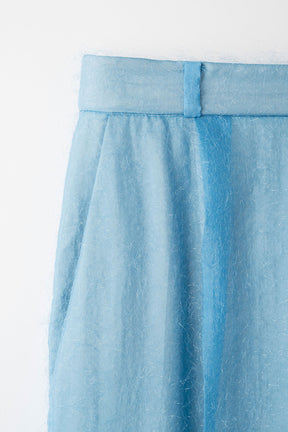 Fluffy jacquard trousers (Light blue)