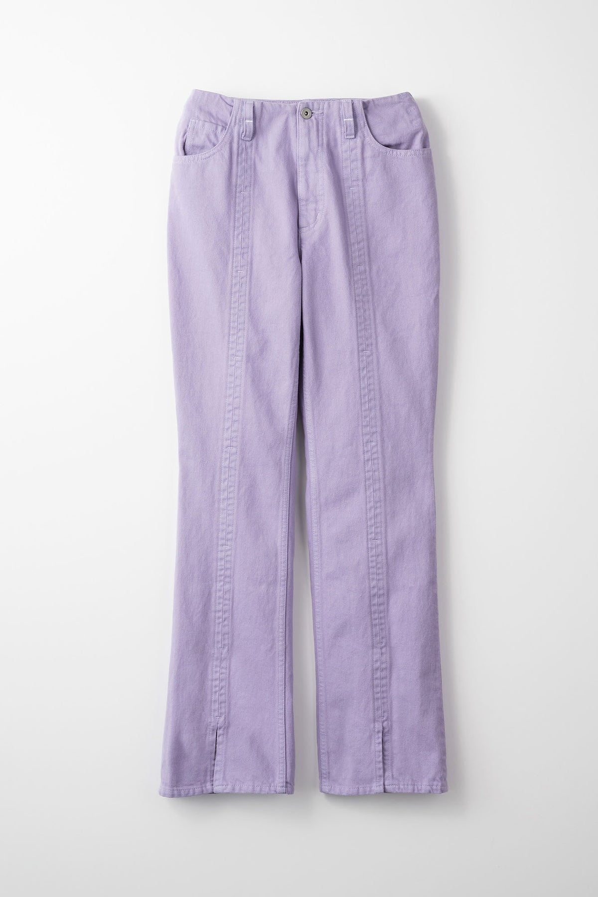 Tucked slit denim (Lilac)