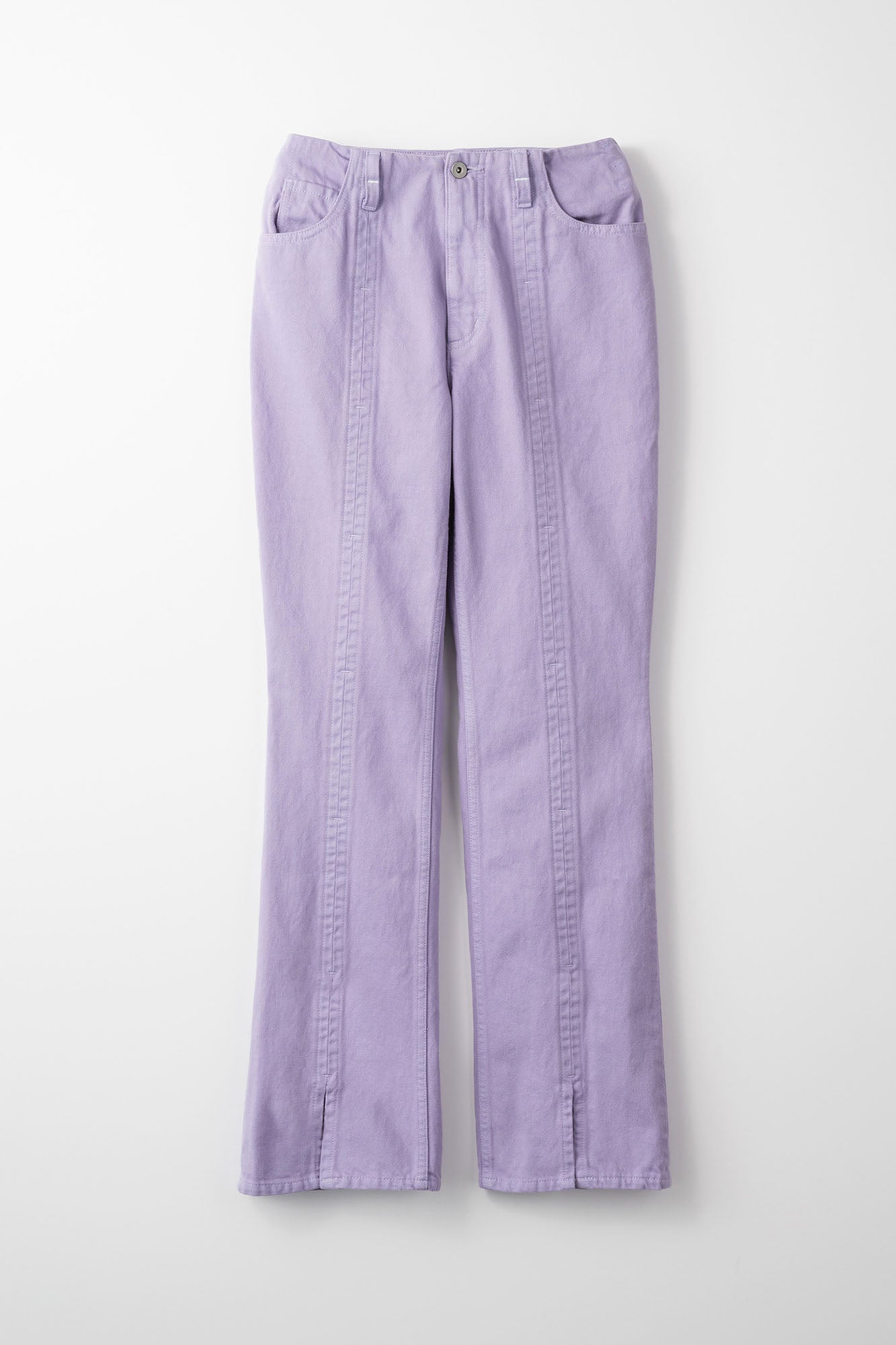 Tucked slit denim (Lilac)