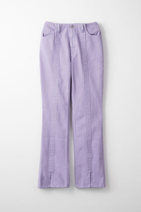 Tucked slit denim (Lilac)