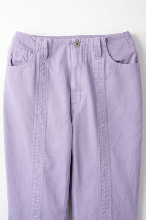 Tucked slit denim (Lilac)