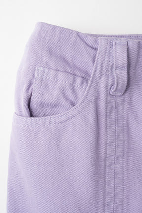 Tucked slit denim (Lilac)