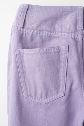 Tucked slit denim (Lilac)