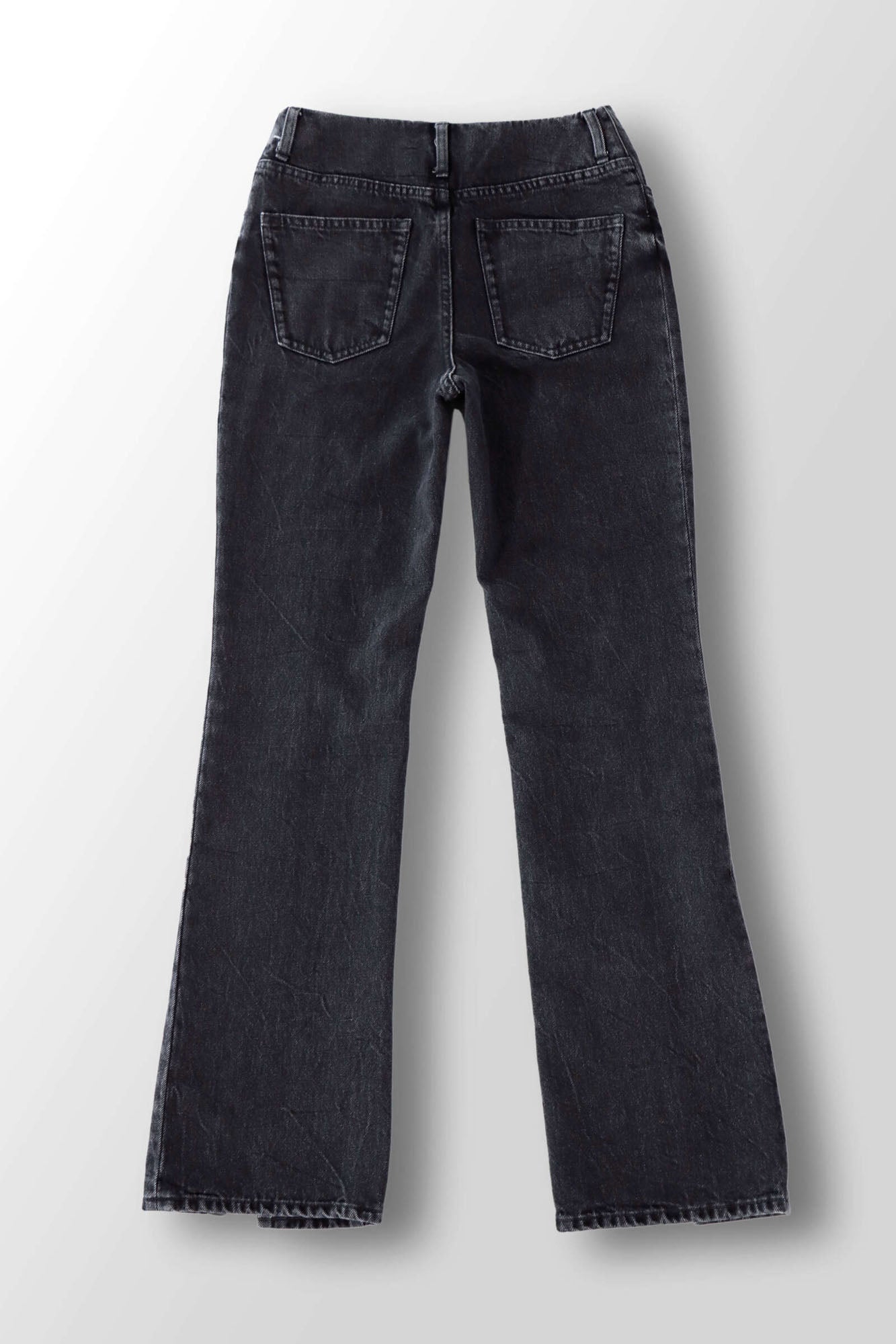 Tucked slit denim (Black)