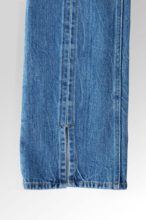 Tucked slit denim (Blue)