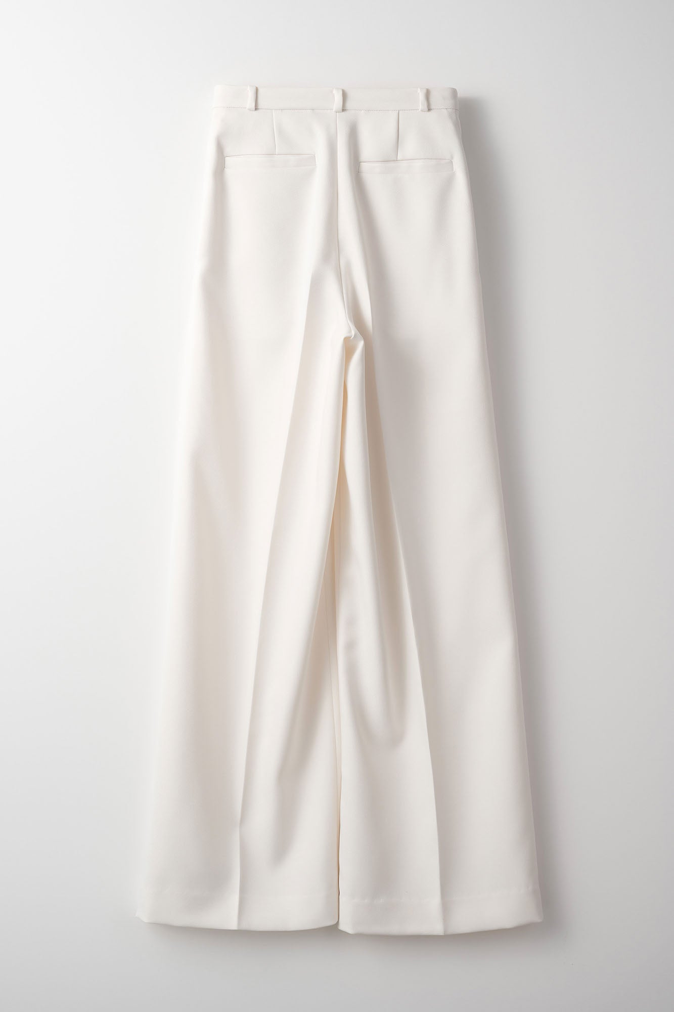 Plain wide slacks (White)