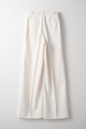 Plain wide slacks (White)