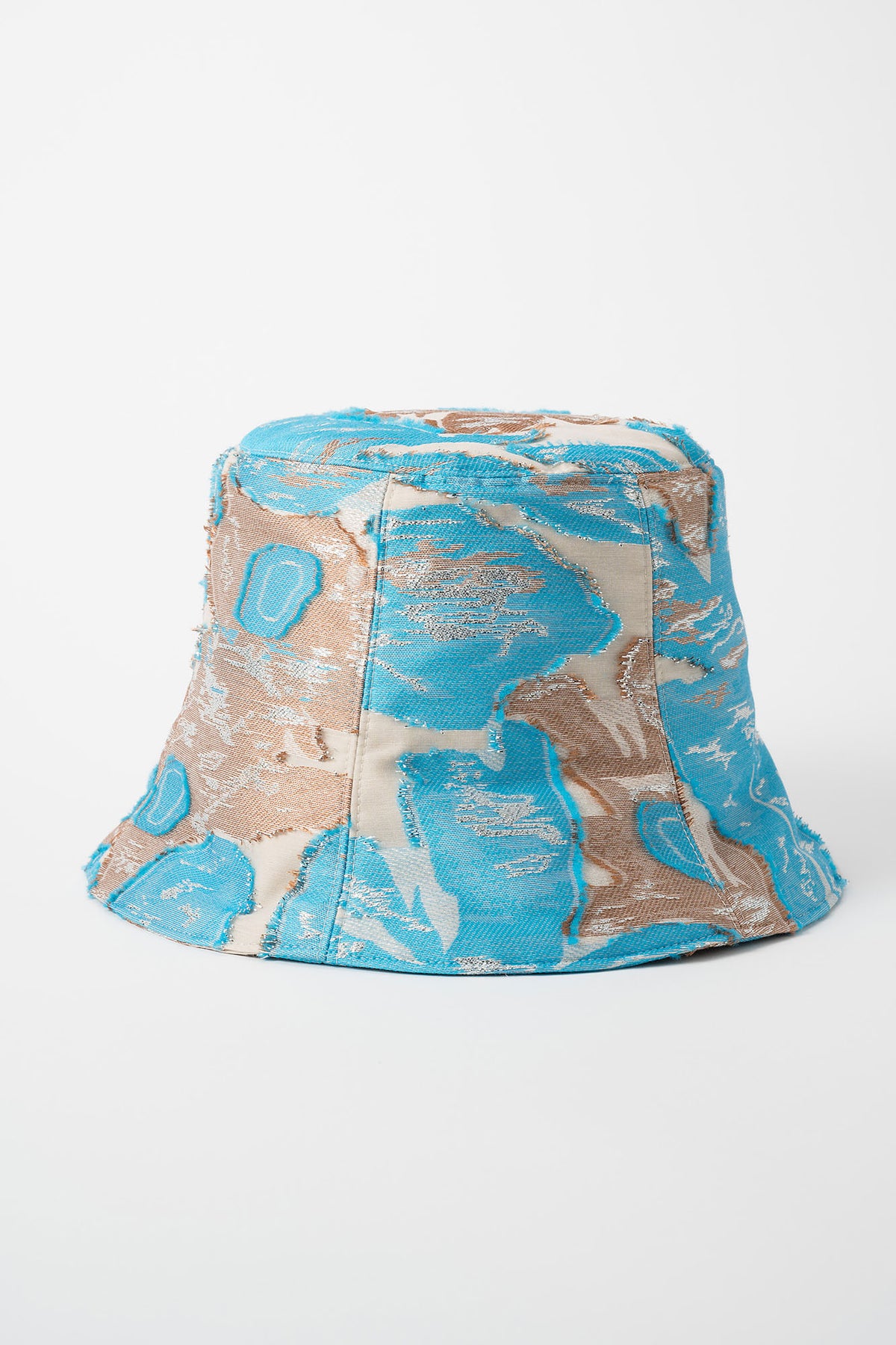 Flower quartz jacquard hat (Light blue)