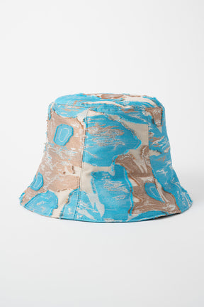 Flower quartz jacquard hat (Light blue)