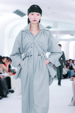 "DEAR" shirt dress (Gray)