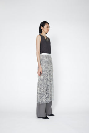 Seem flower lace skirt (Ivory)