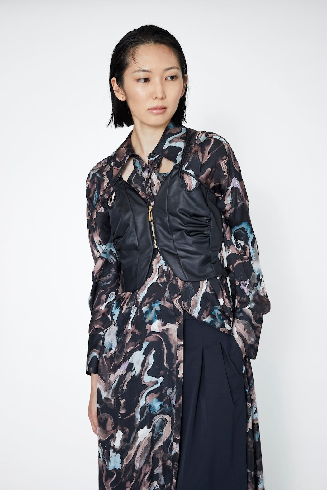 Dipsacus shirt dress (Black)