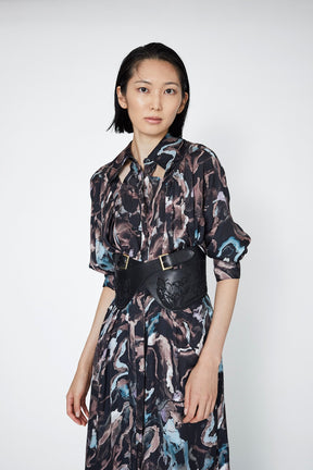 Dipsacus shirt dress (Black)