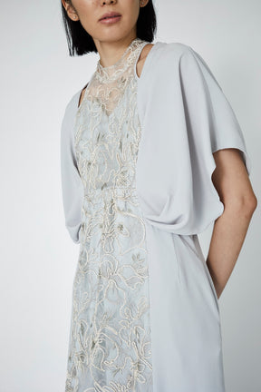 Seem flower lace dress (Gray)