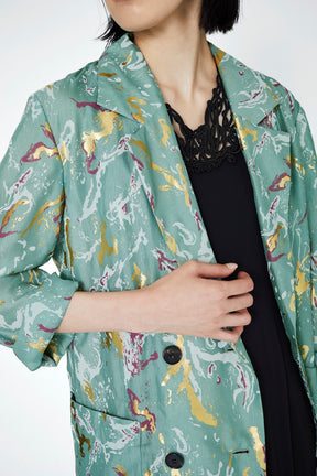 Flower vein foil jacket (Green)