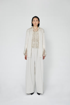 Seem flower lace shirt (Ivory)