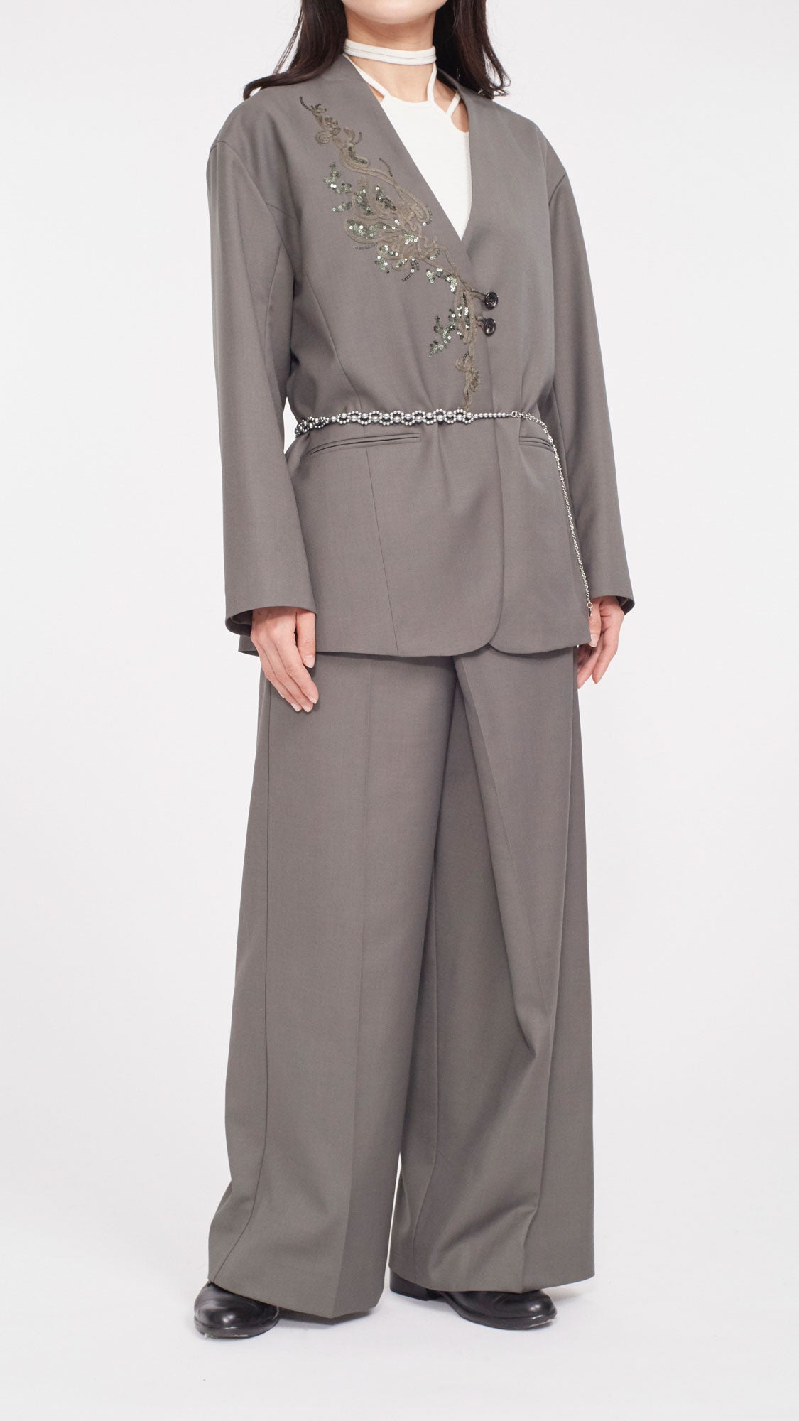 MURRAL Grain pearl belt (White)