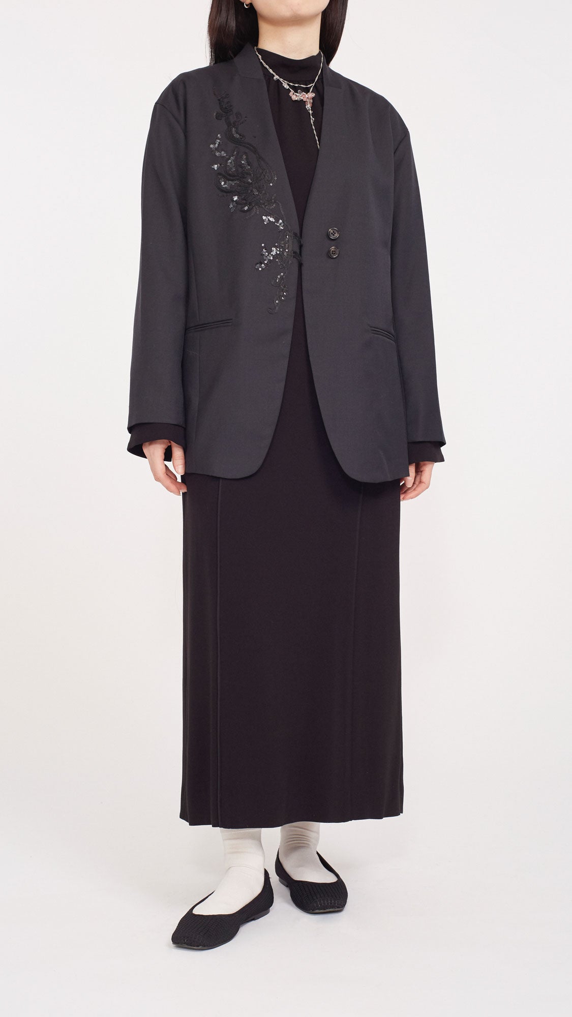 MURRAL Veil embroidered jacket (Black)