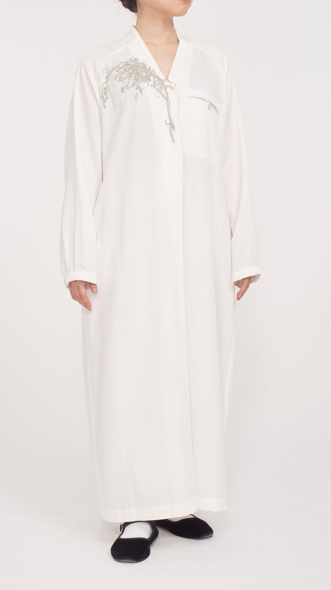 MURRAL Veil embroidered dress (Black)