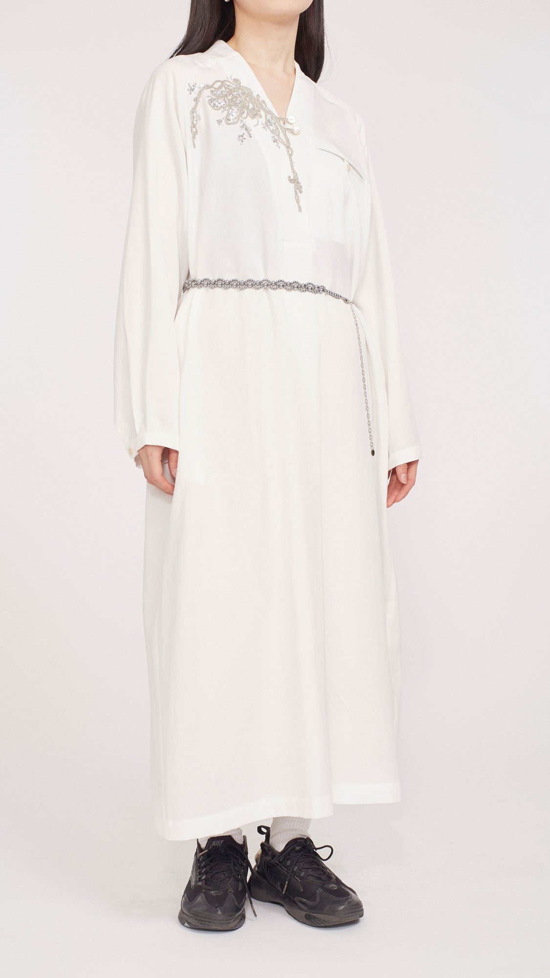 MURRAL Veil embroidered dress (Black)