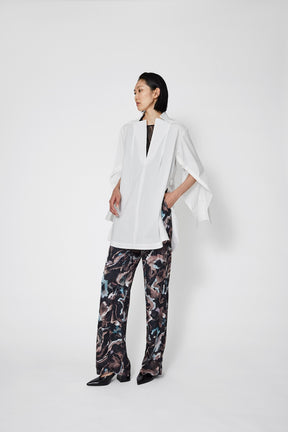 Slit skipper shirt (White)