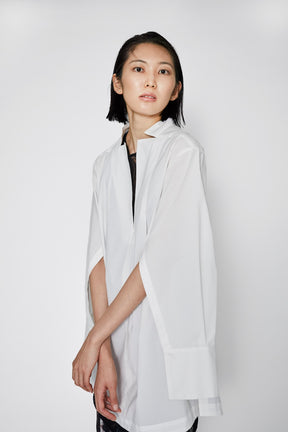 Slit skipper shirt (White)