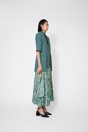 Branching half sleeve jacket (Green)