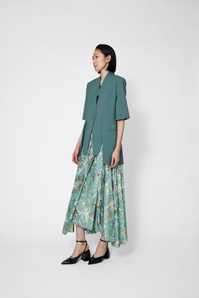 Branching half sleeve jacket (Green)