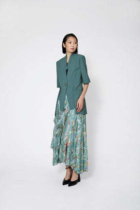 Branching half sleeve jacket (Green)