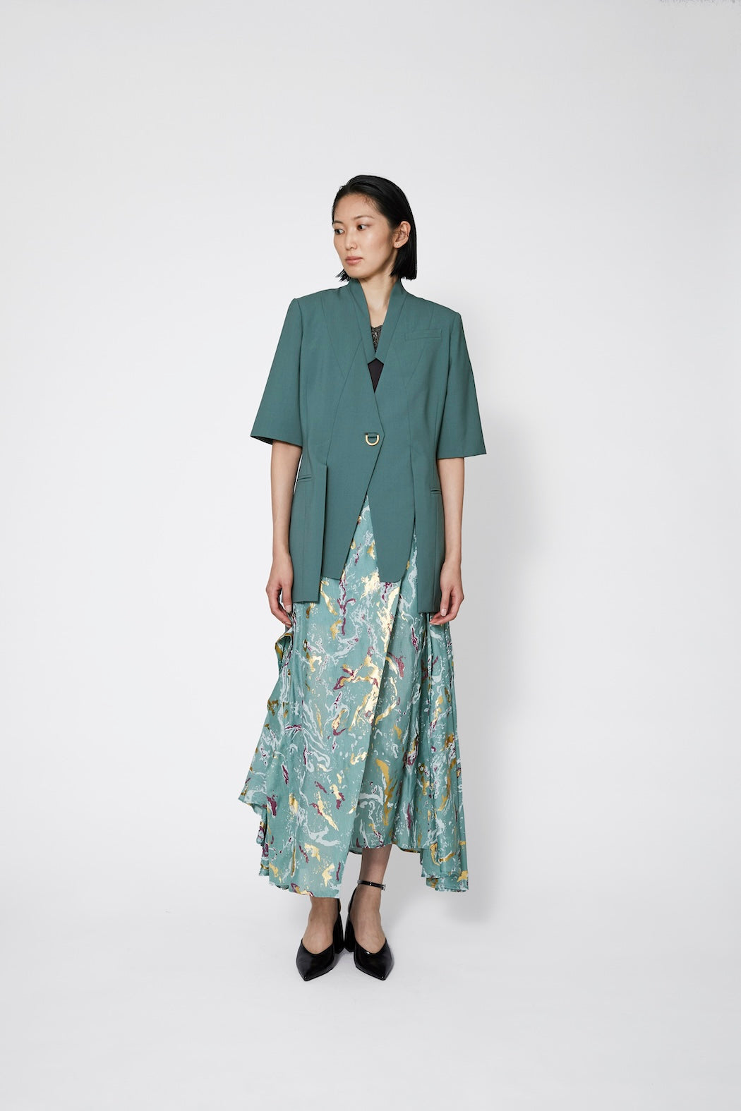 Branching half sleeve jacket (Green)