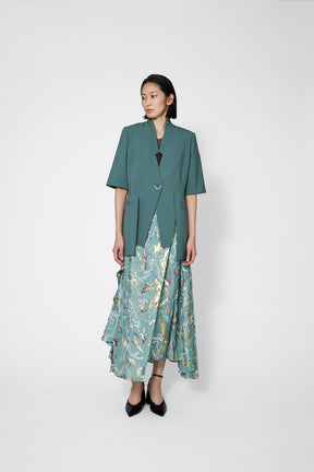 Branching half sleeve jacket (Green)