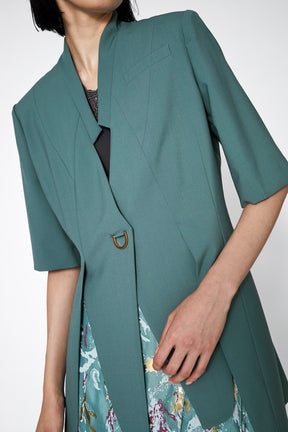 Branching half sleeve jacket (Green)