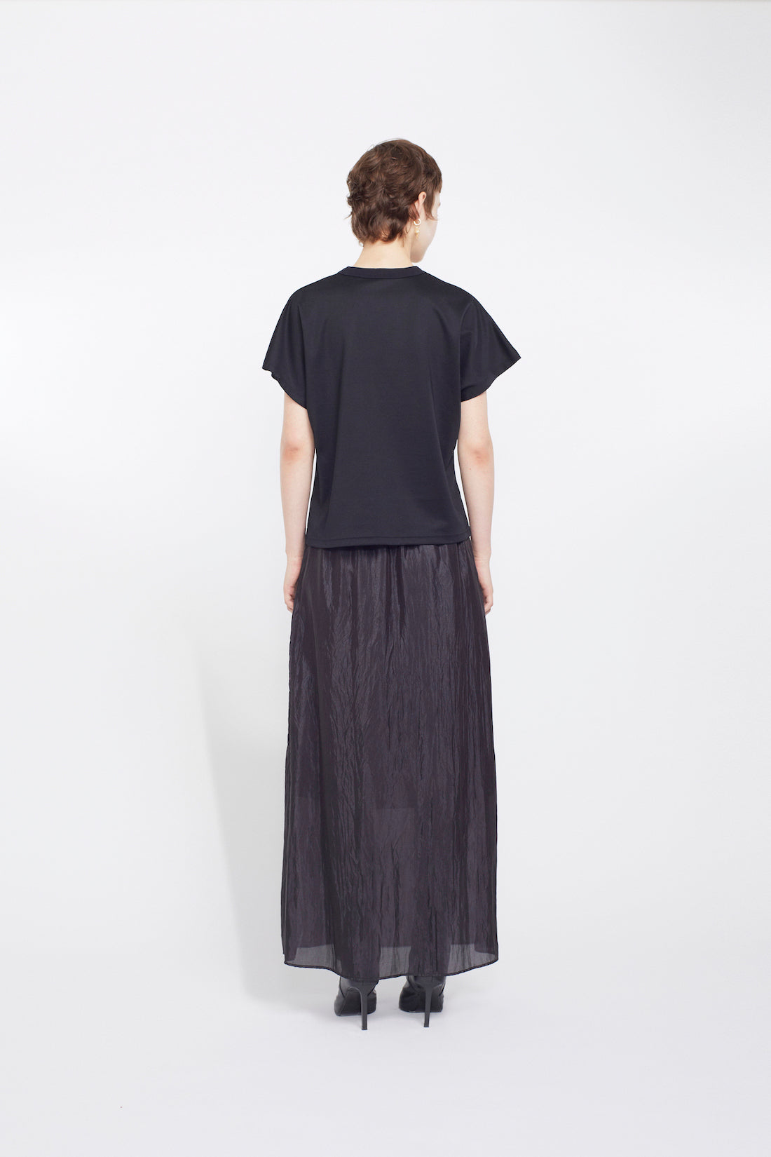 Flutter patchwork embroidered tops (Black)