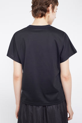 Flutter patchwork embroidered tops (Black)