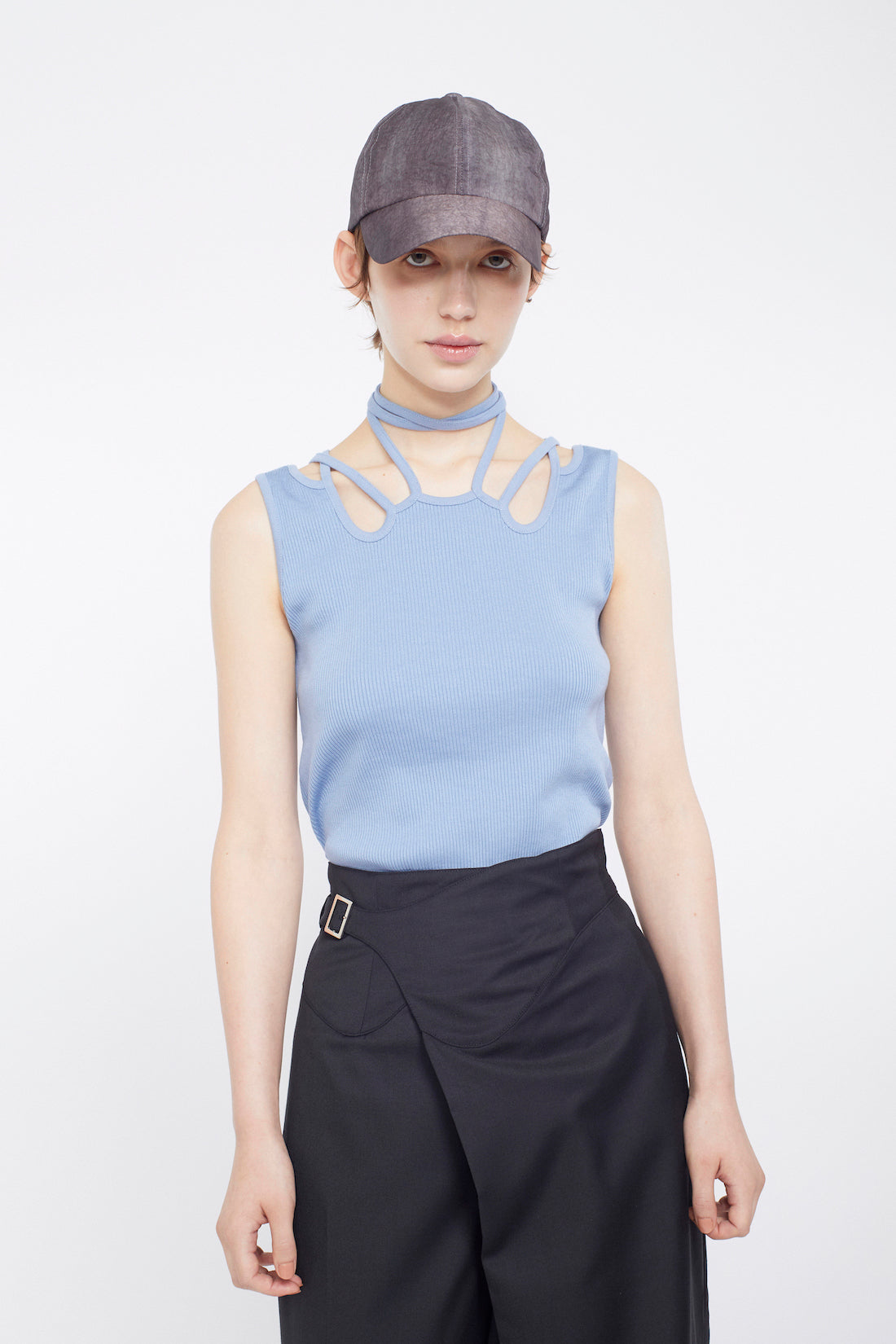 Ivy halfsleeve tops (Light blue)