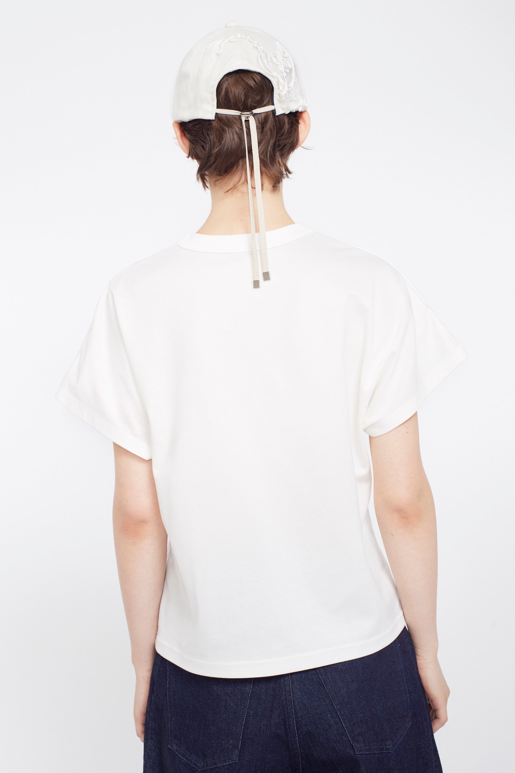Flutter patchwork embroidered tops (White)