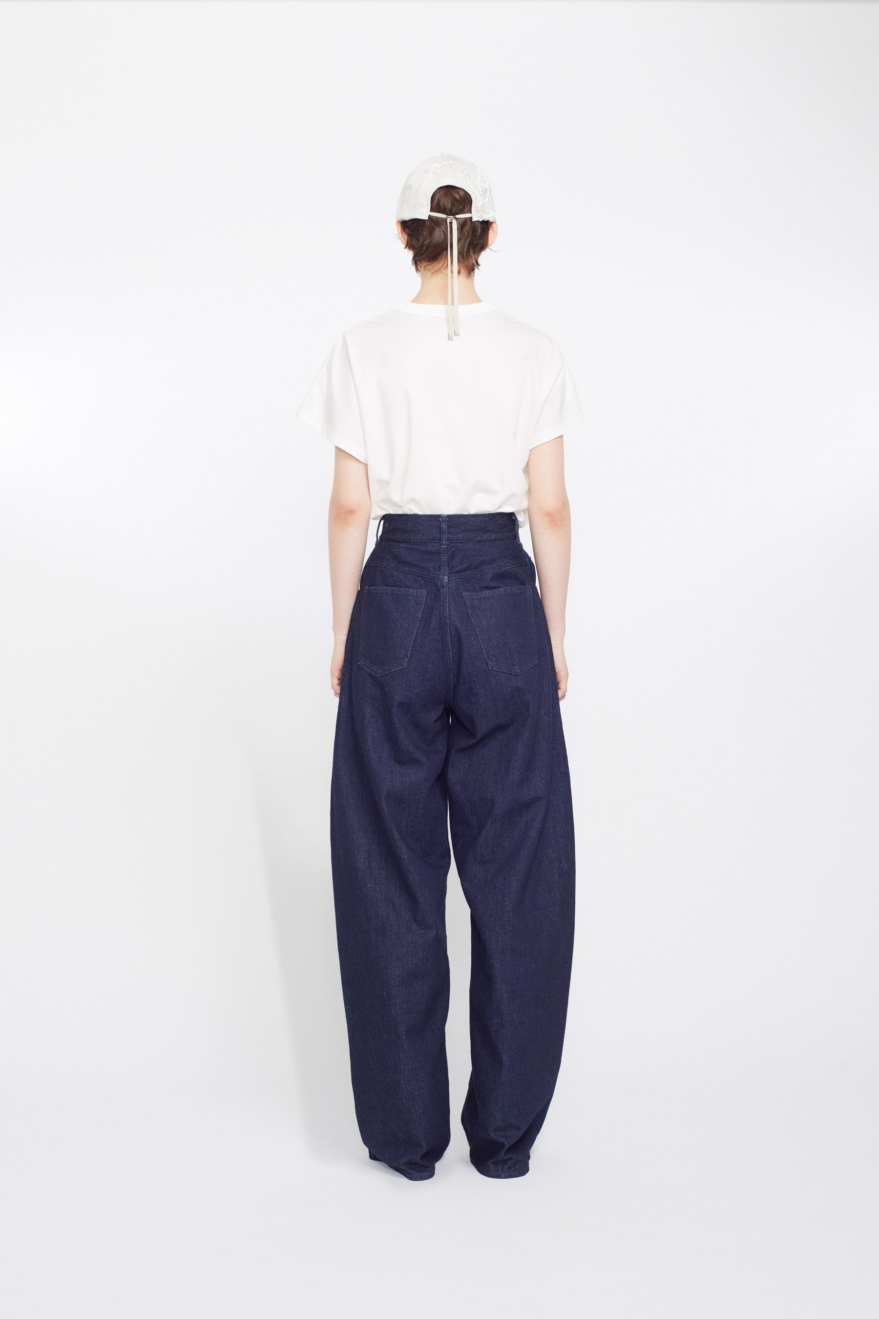 Nerine embroidered denim slacks (Indigo)