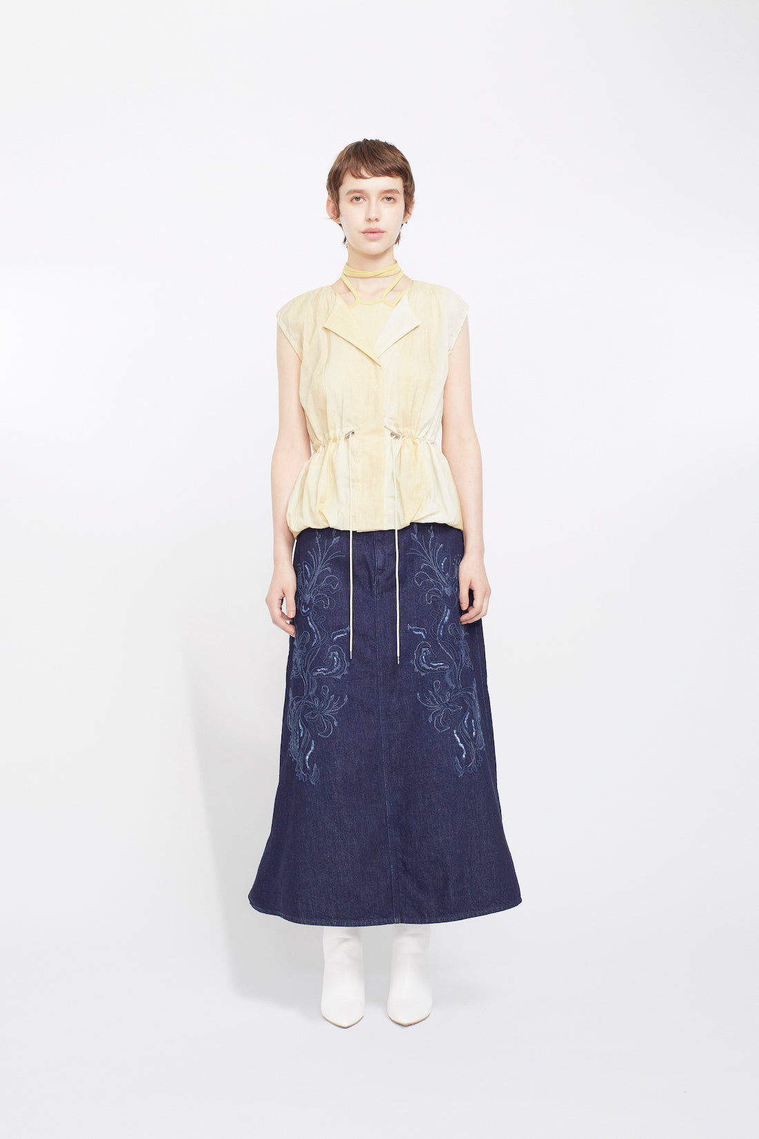 Radiance sleeveless tops (Yellow)