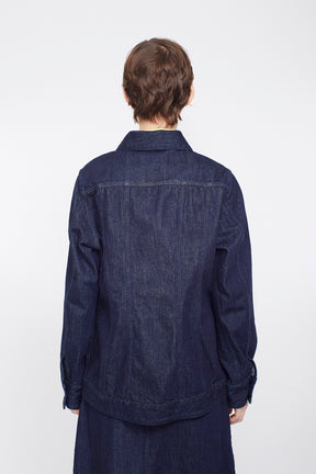 Nerine embroidered denim jacket (Indigo)