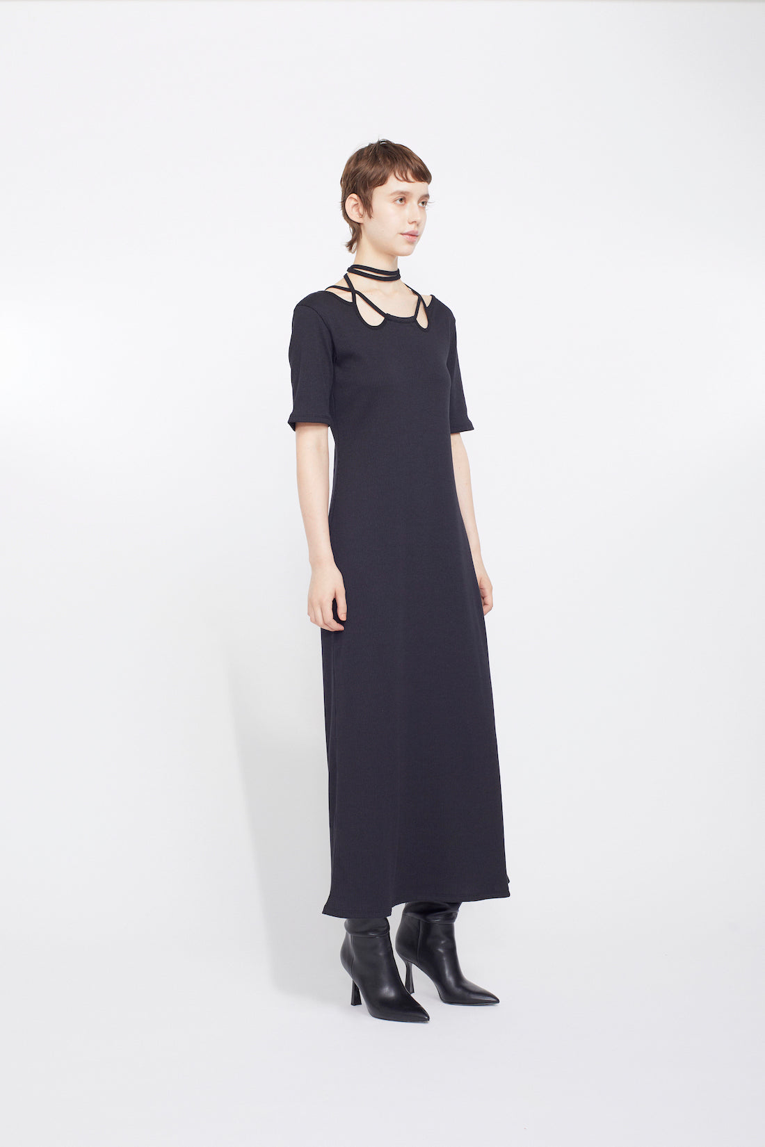 Ivy halfsleeve dress (Black)