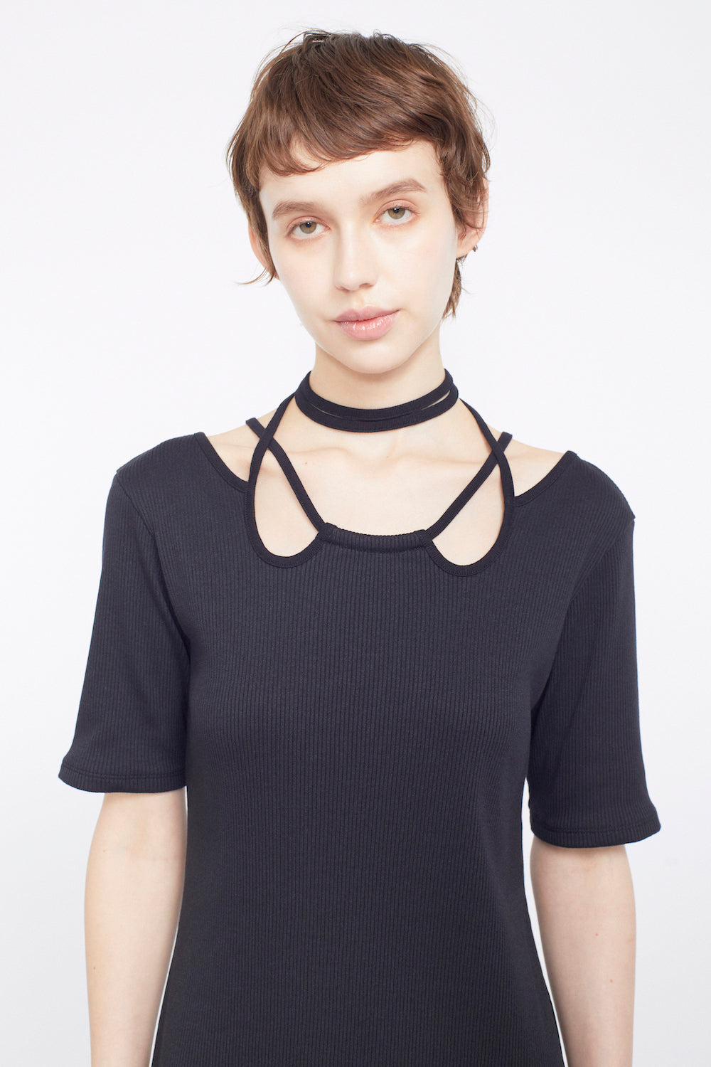 Ivy halfsleeve dress (Black)