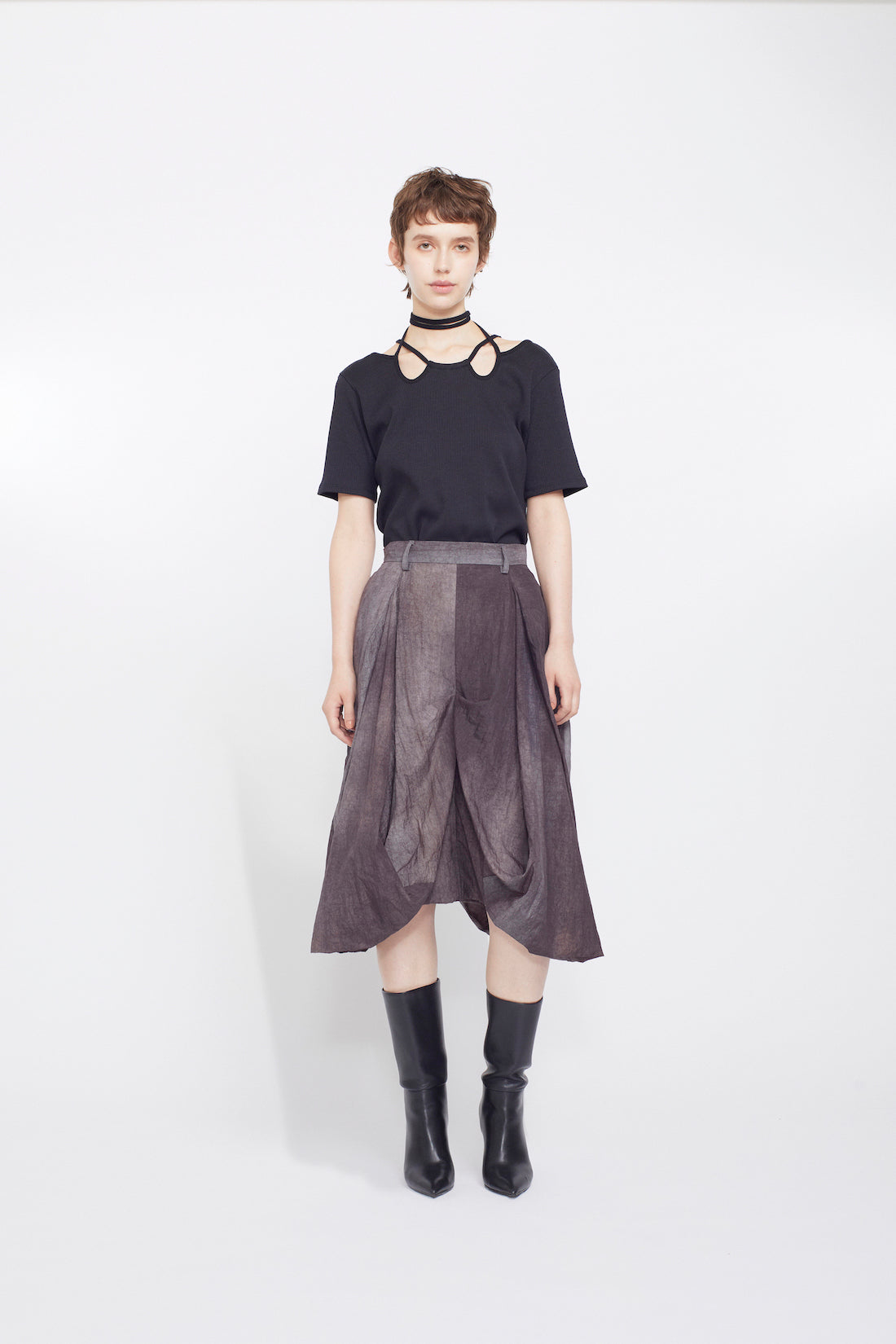 Ivy halfsleeve tops (Black)