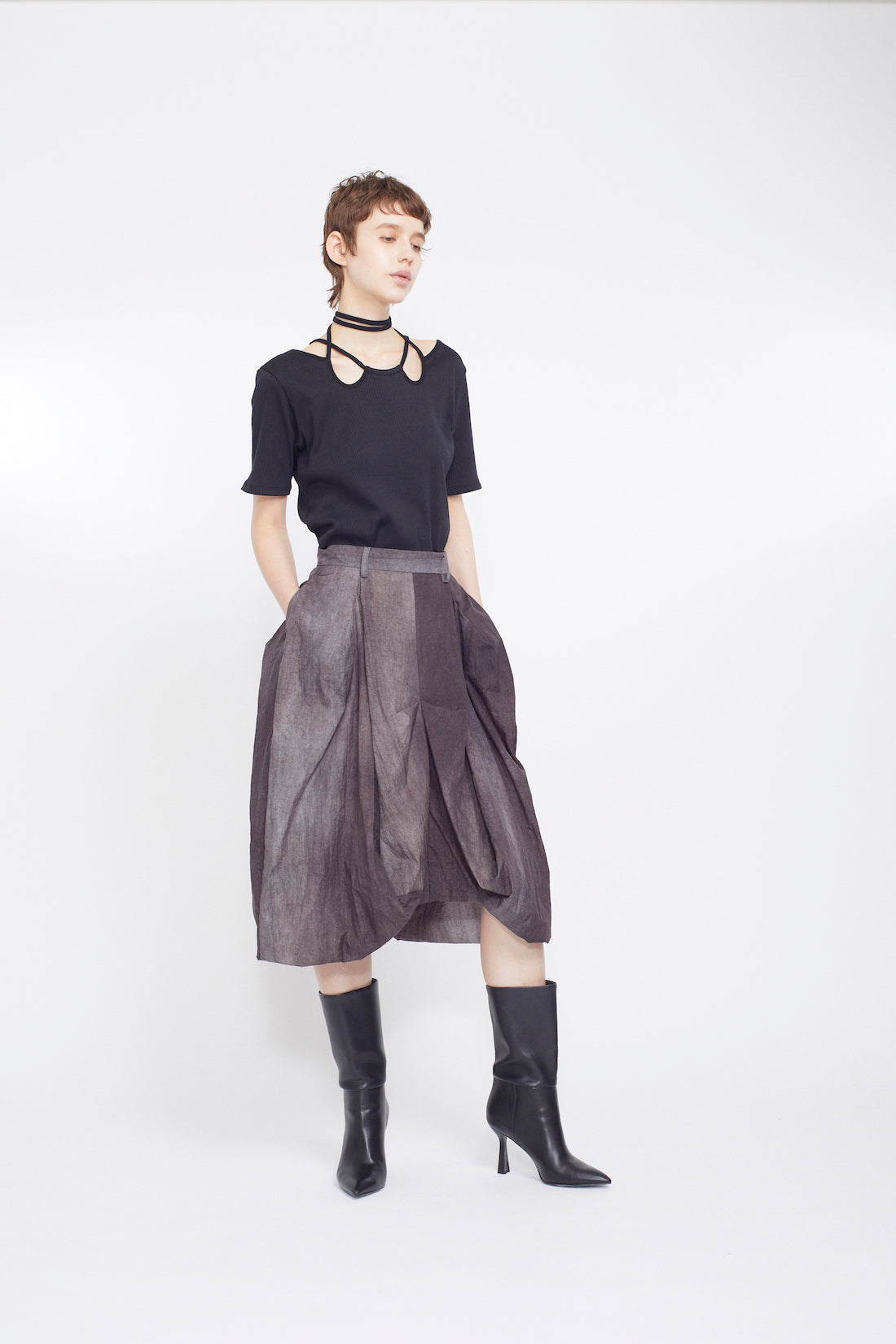 Ivy halfsleeve tops (Black)